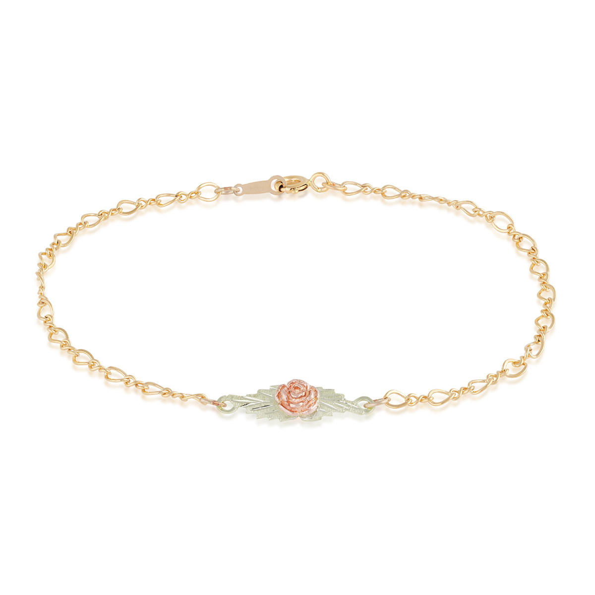 Mt. Rushmore Black Hills Gold Rose Bracelet in 10K Yellow Gold