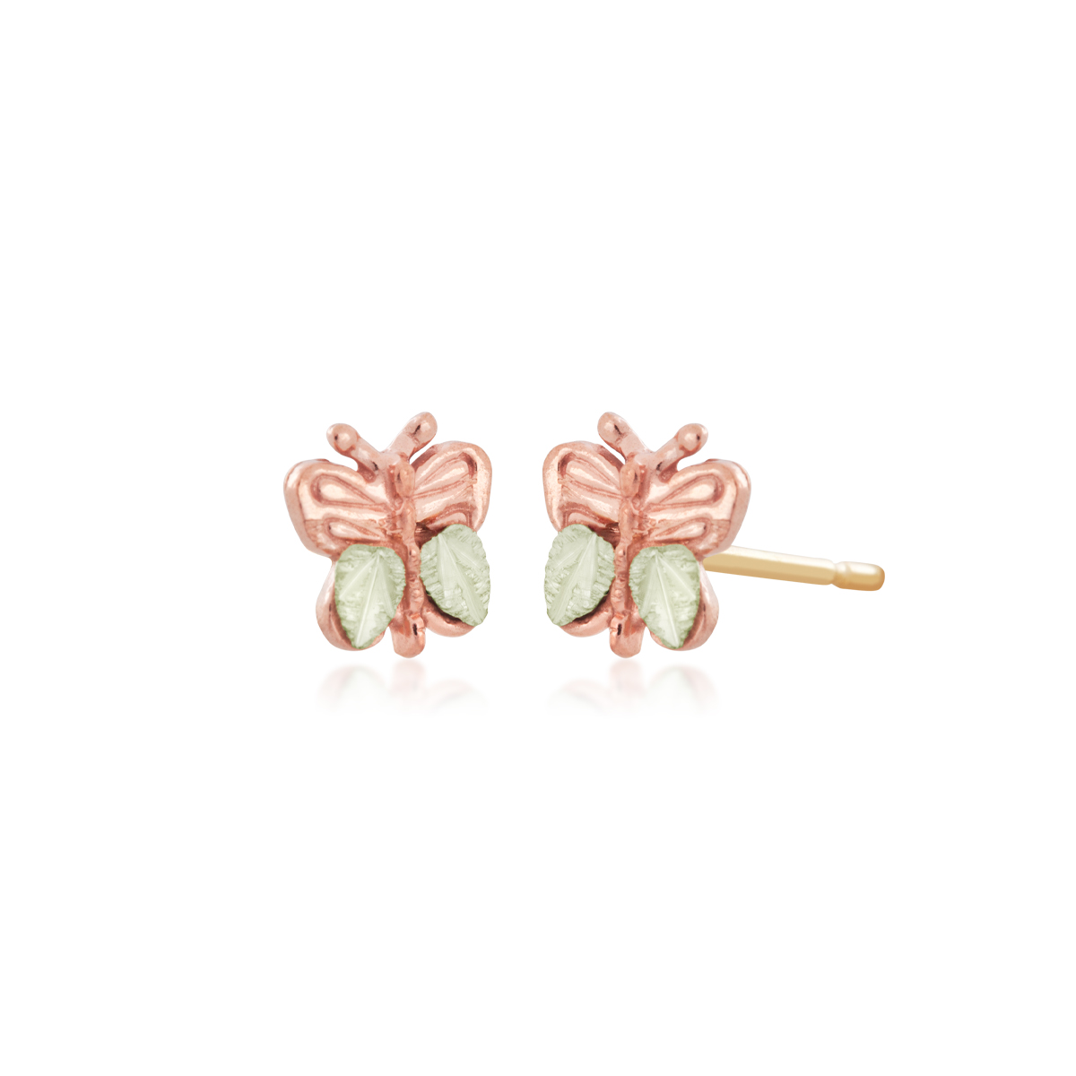 Landstrom's Black Hills Gold Butterfly Earrings in 10K Pink Gold