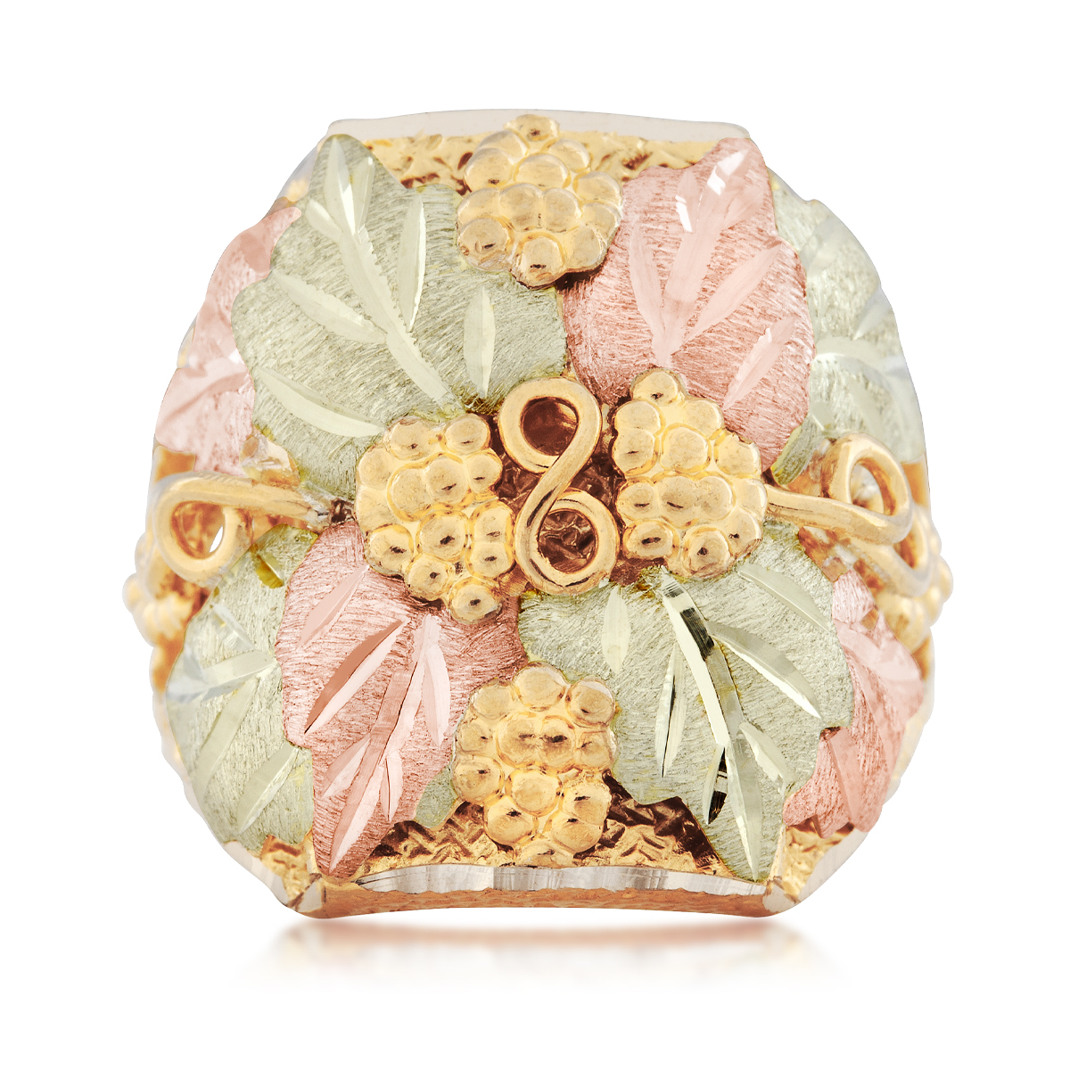 Landstrom's Black Hills Gold Men's Grapevine & Leaf Ring in 10K Yellow Gold