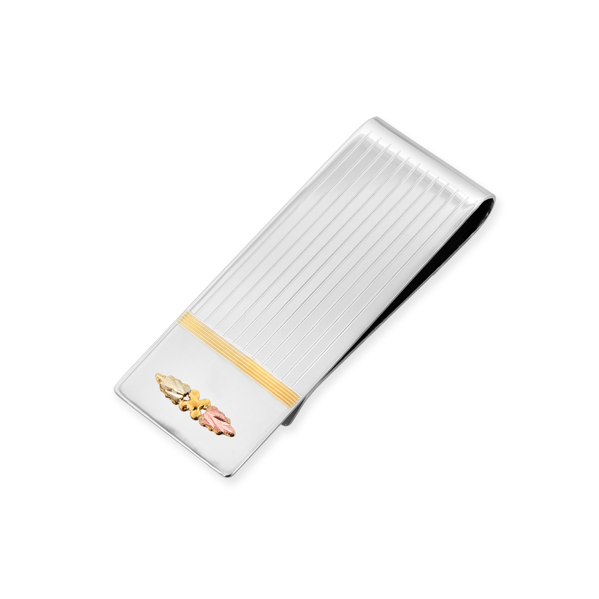 Black Hills Gold double leaf and grape lined money clip