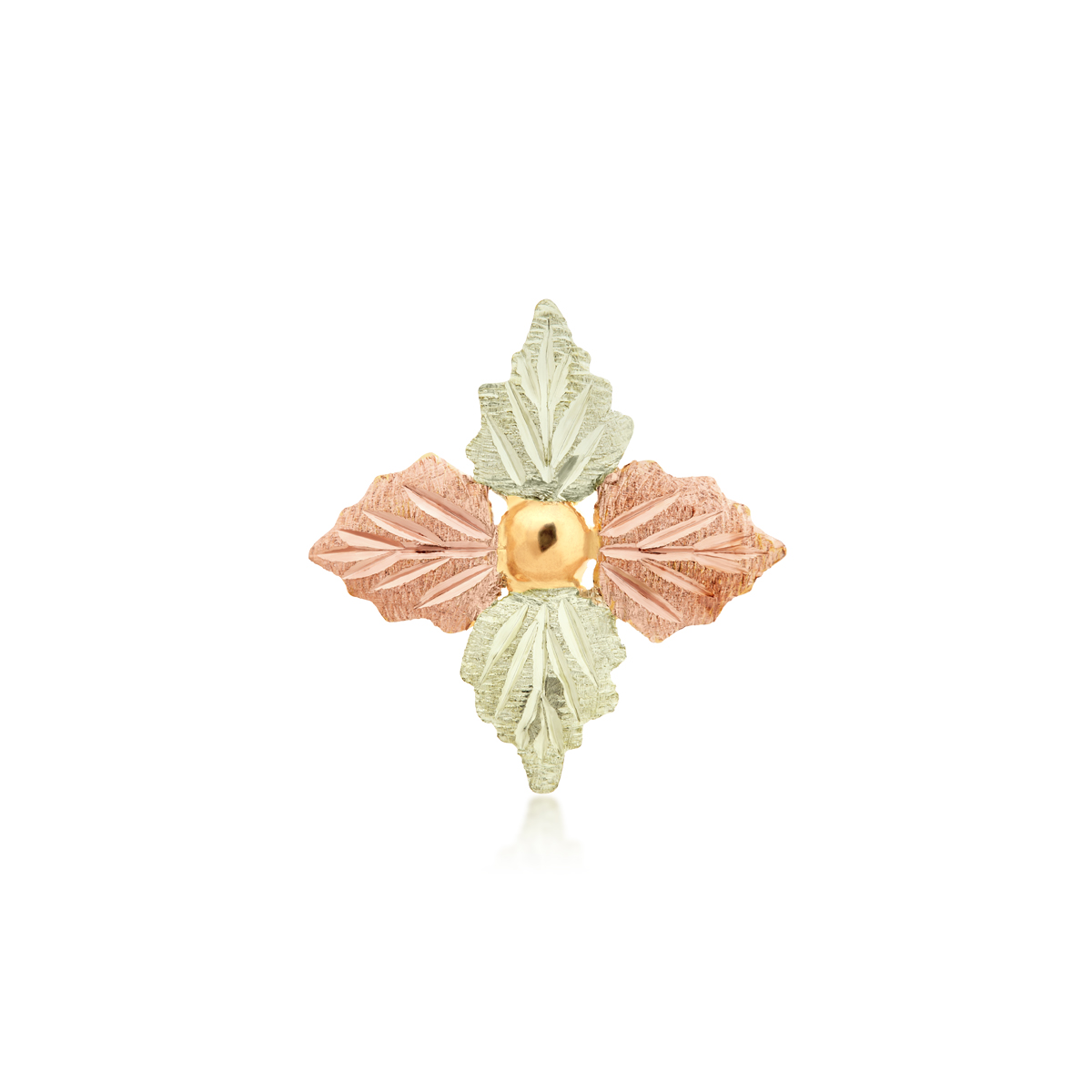 Landstrom's Black Hills Gold Men's Four Leaf Tie Tack in 10K Yellow Gold