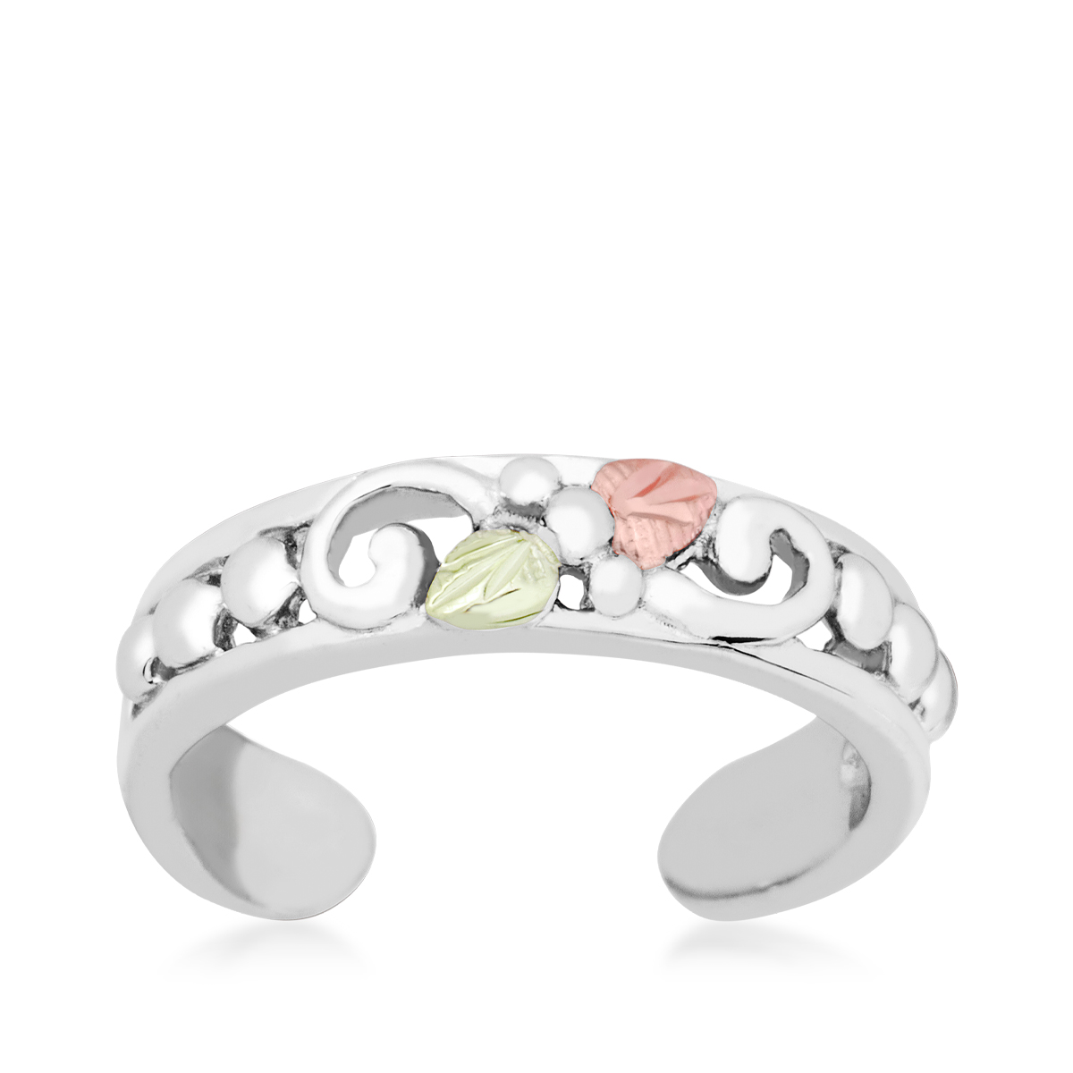 Black Hills Gold Open Toe Ring in Sterling Silver