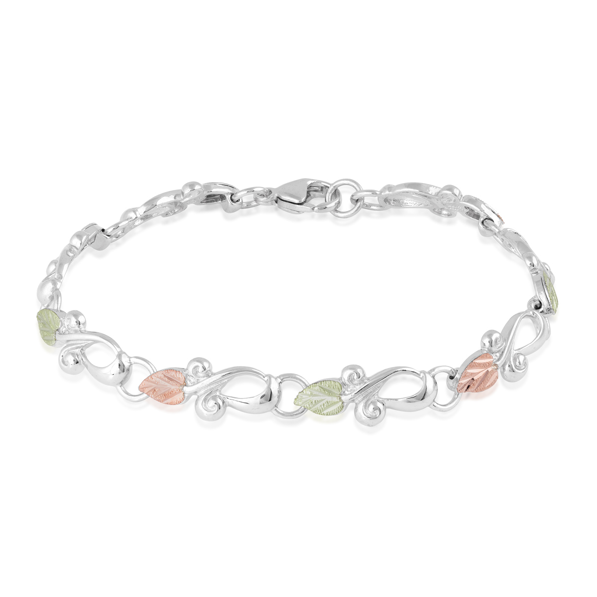 Black Hills Gold Loop Link Bracelet in Sterling Silver