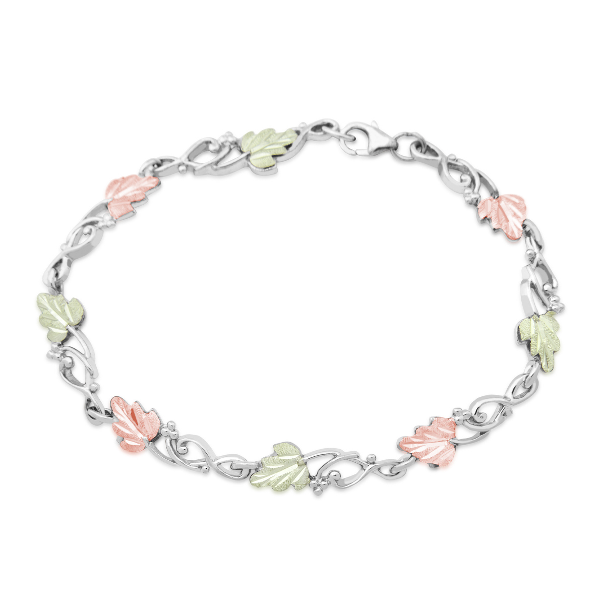 Landstrom's Black Hills Gold Vine Link Bracelet in Sterling Silver