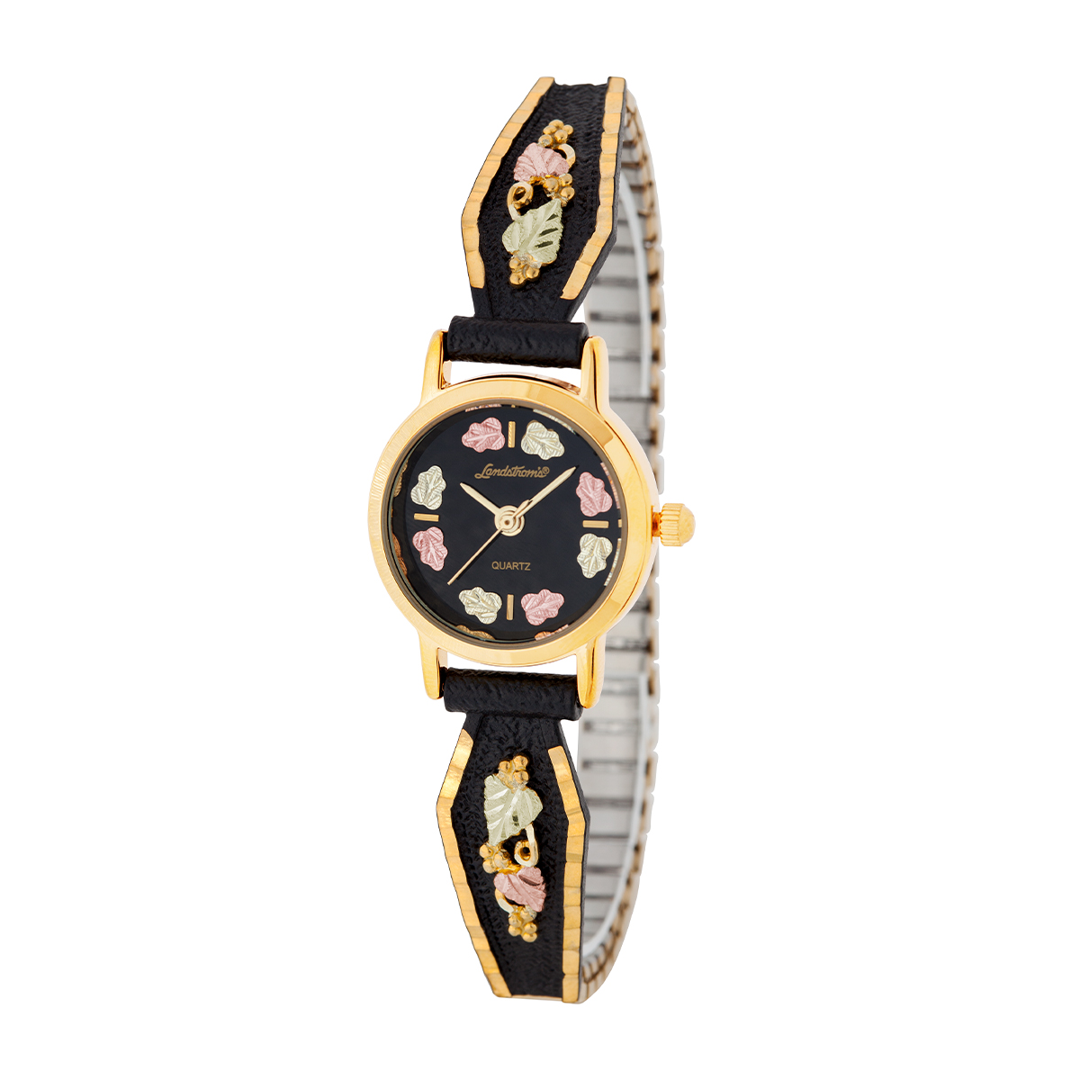 Landstrom's Black Hills Gold Black Powder Coated Expansion Watch Band