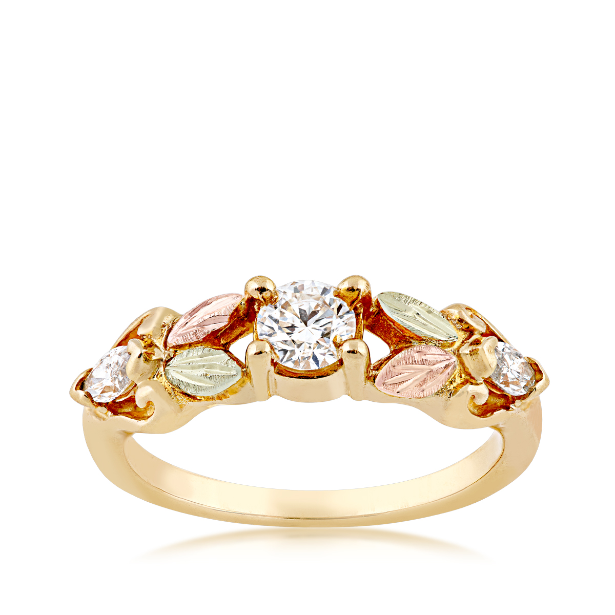 Landstrom's Black Hills Gold 1/2 ct. tw. Round & Marquise Diamond Engagement Ring in 10K Yellow Gold