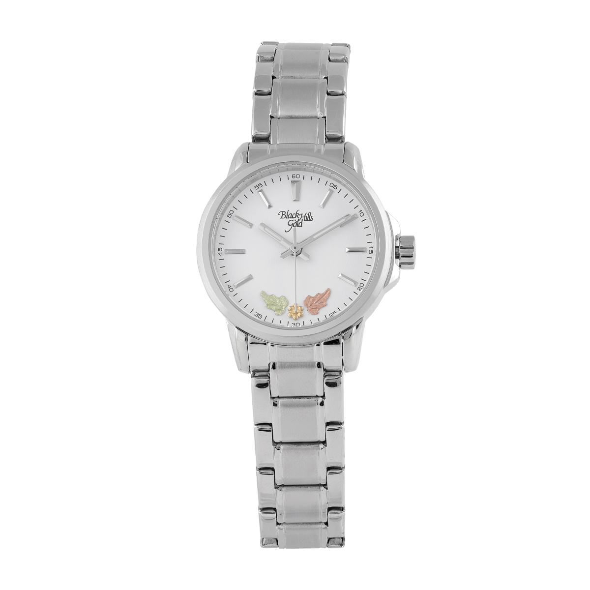 Mt. Rushmore Black Hills Gold Ladies' Quartz Stainless Steel Watch with White Dial