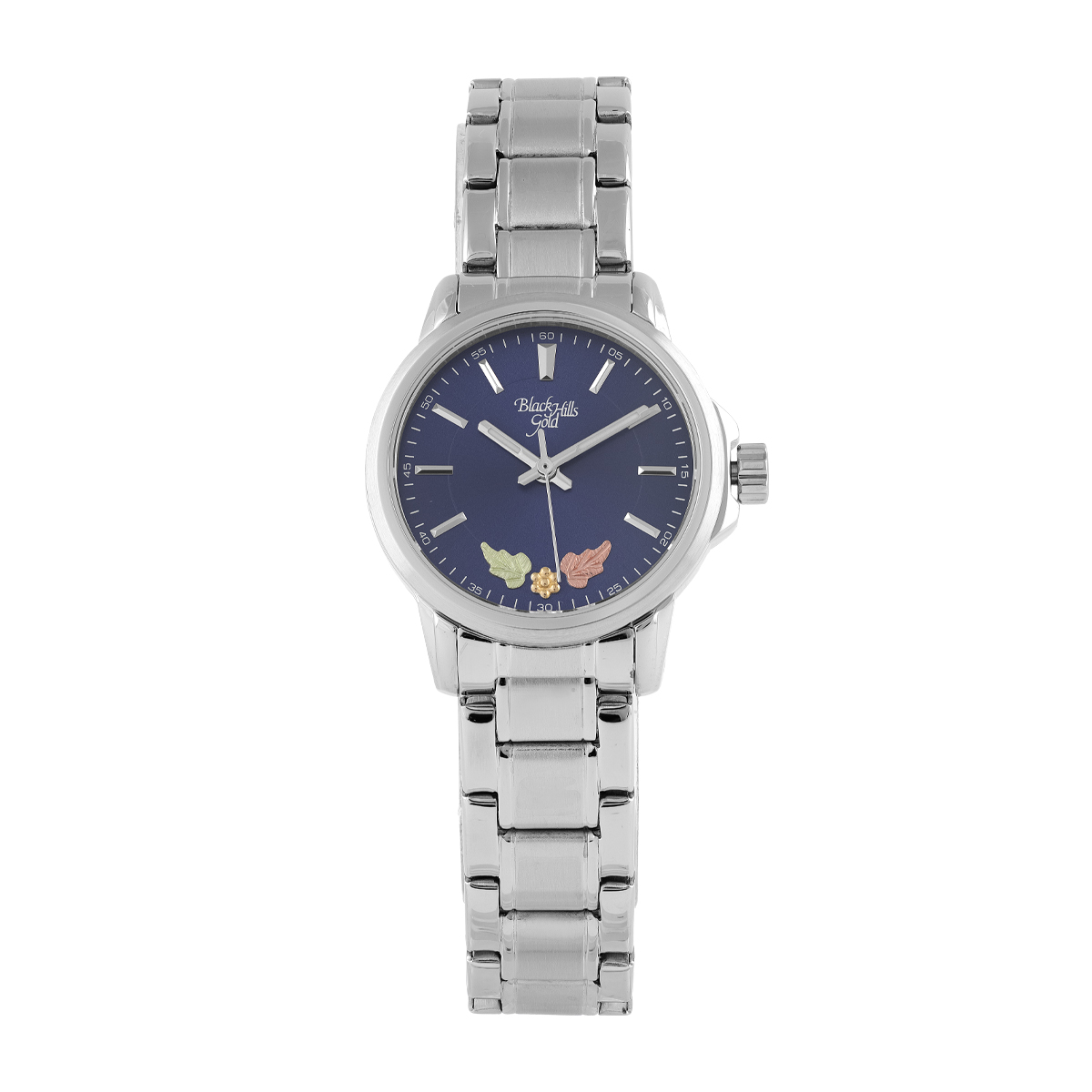 Mt. Rushmore Black Hills Gold Ladies' Quartz Stainless Steel Watch with Blue Dial