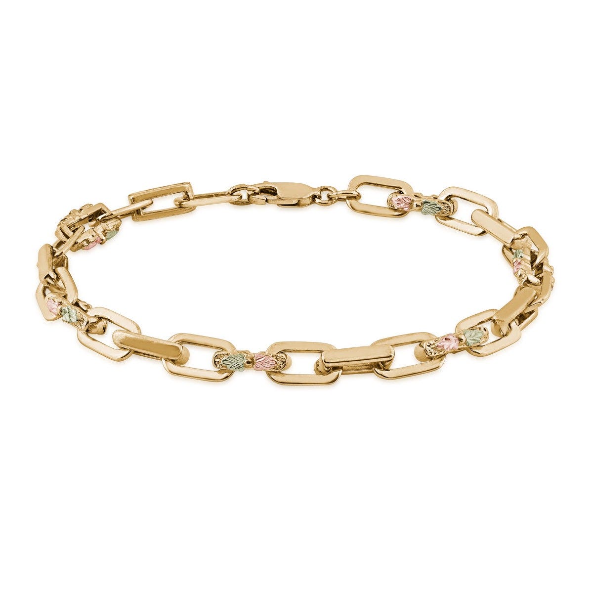 Black Hills Gold 7.5" link bracelet in 10k yellow gold