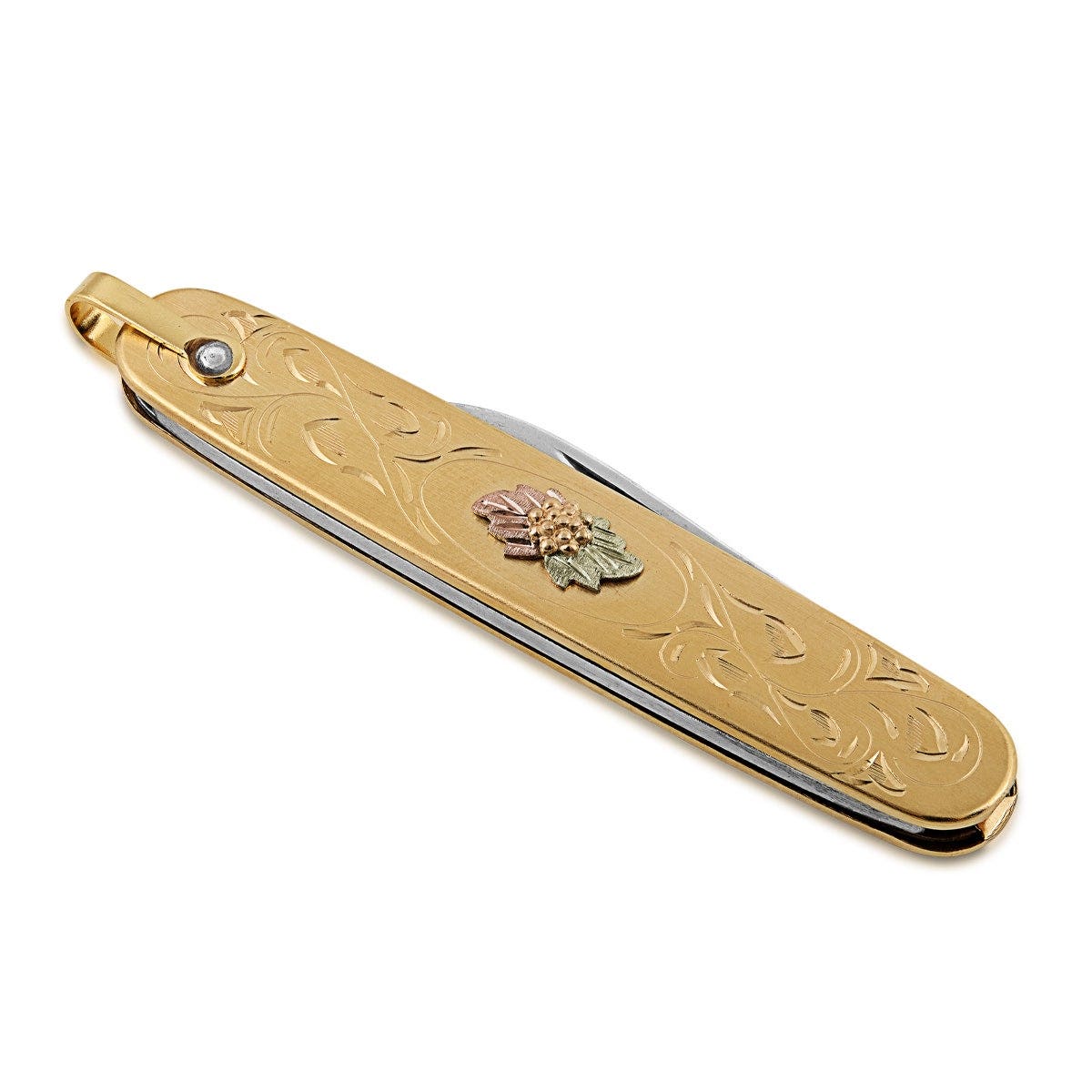 Mt. Rushmore Black Hills Gold Pocket Knife in Stainless Steel